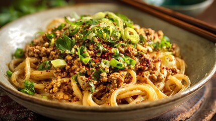 Authentic Spicy Dan Dan Noodles Recipe with Savory Ground Pork
