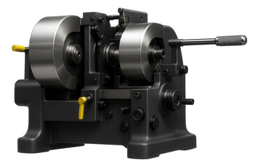 Robust centerless grinding machine with a cast iron frame and manual wheel dressing tool for heavy-duty applications