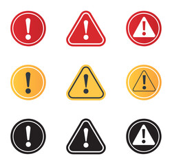 Warning icon set