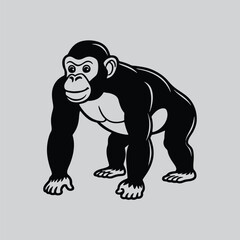 Fototapeta premium Monochrome Cool Chimp in Streetwear