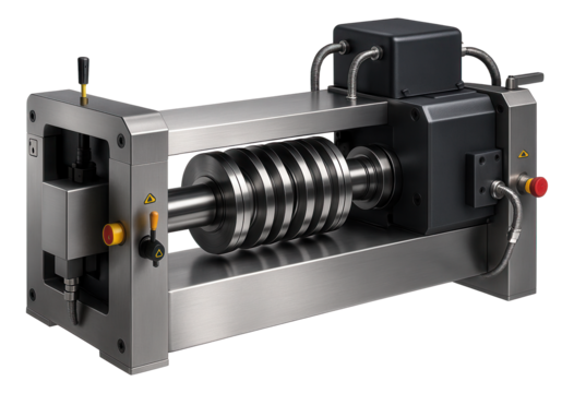 Slitting line with a built-in oiling system and hydraulic side guides for a stainless steel processing facility