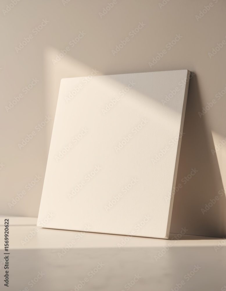 Poster plain ceramic tile floating on a neutral background, ideal for design projects