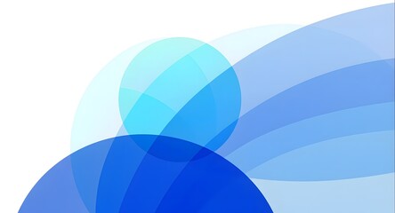 Abstract blue overlapping shapes design against a white background for modern backgrounds