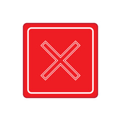 Fototapeta premium Red X cross icon.