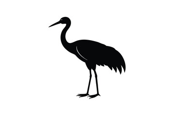 Obraz premium Silhouette art illustration of a Crane.eps