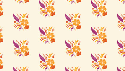 seamless floral pattern with elegant flower linework

