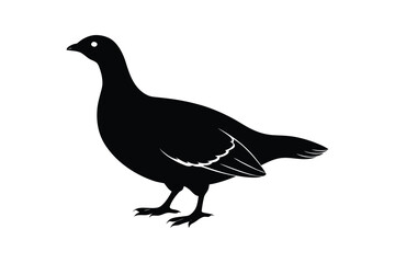 Silhouette art illustration of a Grouse.eps