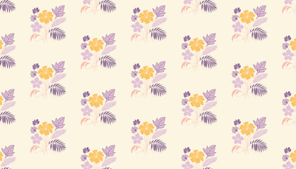 seamless floral pattern with modern abstract petals


