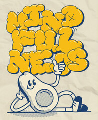 It's not about achieving something, but about enjoying the present moment vector illustration of a mouse