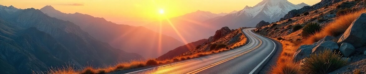 Winding Mountain Road to Adventure A Sun-Drenched Journey of Discovery and Challenge
