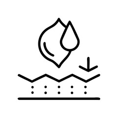 Water droplet falling onto soil with leaf symbolizing nature  