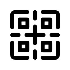 Fototapeta premium Abstract black geometric pattern on white background 