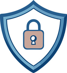 Digital Security Shield Icon Vector for Web and Tech Use