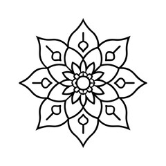 mehndi style mandala with henna inspired details