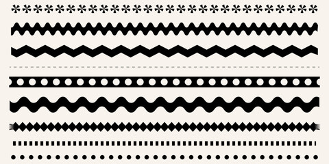 Geometric Decorative Borders and Lines Collection