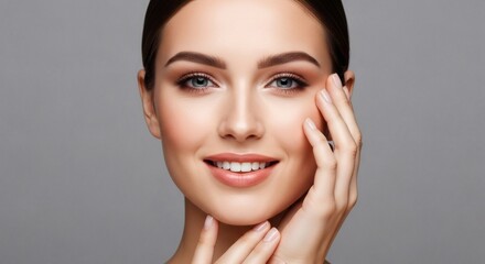 Radiant Woman with Healthy Skin and Natural Makeup