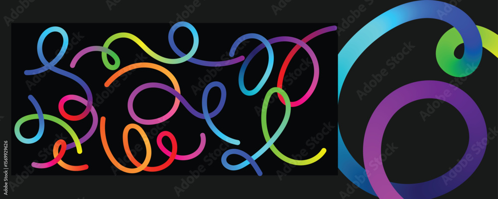 Poster minimalist wavy swirl vector background set.eps10