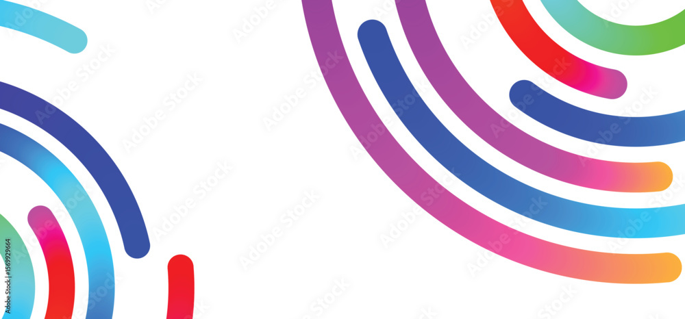 Poster color shapes with rainbow gradient. abstract modern fluid waves. vector background with color dynami