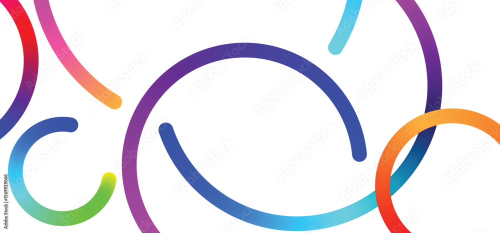 Poster color shapes with rainbow gradient. abstract modern fluid waves. vector background with color dynami