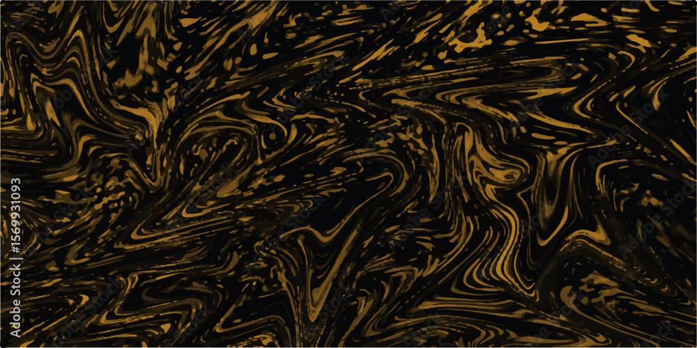 Poster abstract dark golden liquid marble background. elegant wavy liquify pattern. silk and backdrop.showc