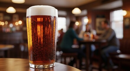 Pint of Ale in a Traditional Pub Setting