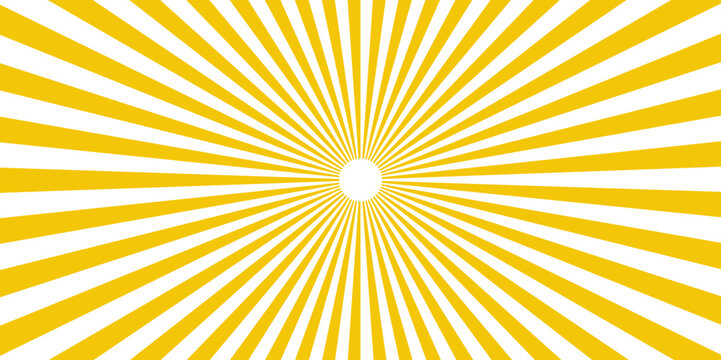 Retro pixelated backdrop for Anime or manga. Yellow color and white color Sunburst for the background. Spiral starburst and striped pattern abstract geometric retro sunrays line wavy texture.