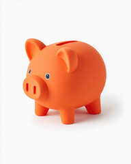 Orange piggy bank, a symbol of savings, financial planning, and future prosperity