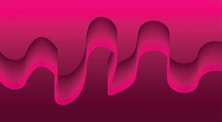 Blend Flowing Background Pink Curved Smooth Abstract Design Vector Illustration