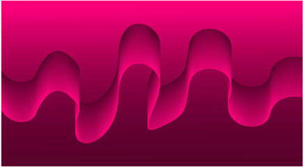 Blend Flowing Background Pink Curved Smooth Abstract Design Vector Illustration