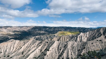mountains in the snow