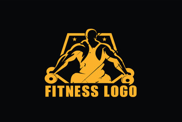 M shape bodybuilding , muscles, biceps pose, vector illustration	
