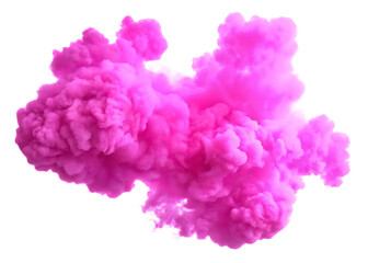 Obraz premium explode pink clouds shapes isolated on white background PNG , AI GENERATED