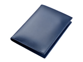  navy leather passport cover travel accessory isolated on white background PNG , AI GENERATED