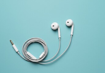 The iconic white wired earbuds from the early 2000s