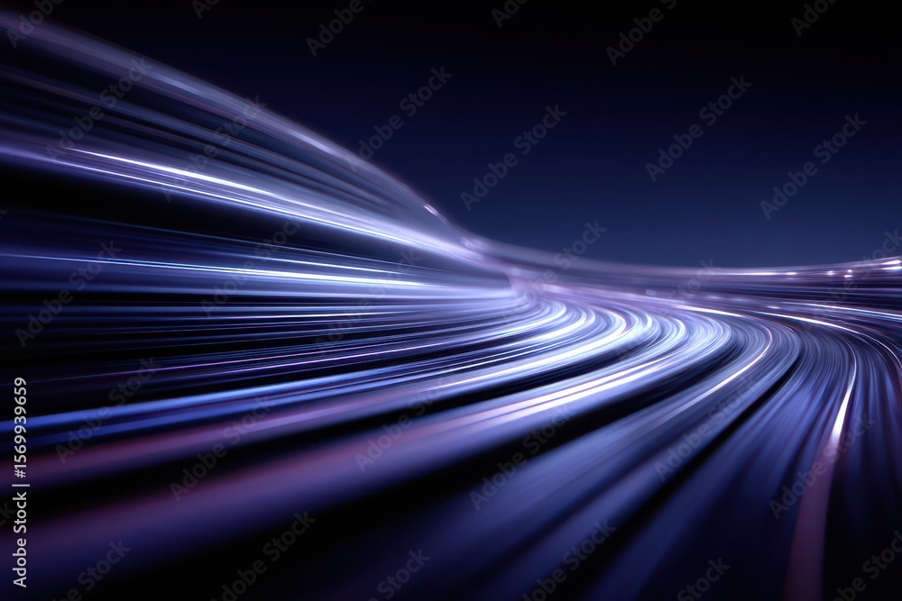 Aufkleber abstract blue and purple lines creating a speed and motion effect