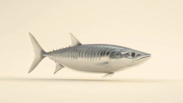 Sleek fish floats minimalist presentation