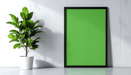 Modern minimalist framed mockup
