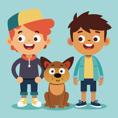 set of funny cartoon people