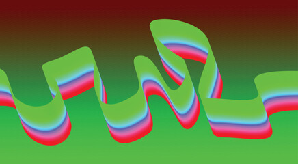Blend Flowing Curved Smooth Background Green Colorful Gradient Abstract Design Vector Illustration