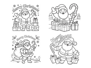  Christmas theme coloring book page