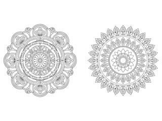 round lace ornament Flower Mandala
