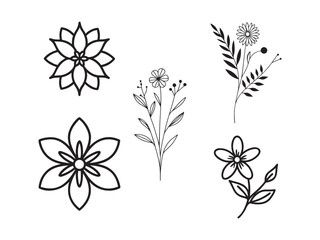  line art floral design