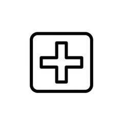Fototapeta premium Minimalist vector icon of a plus sign on a simple background 