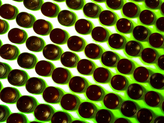 seamless pattern with colorful circles in green, pattern shape circle symmetry polkadot round in...