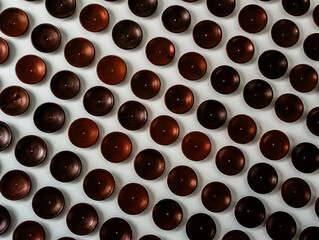 vector seamless pattern with circles in brown orange colour, Brown clay plates polka Dot circle background abstract symmetry. white and brown dots, circular background seamless, polkadot round.