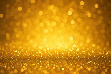 Glowing Gold Glitter Texture with Radiant Bokeh