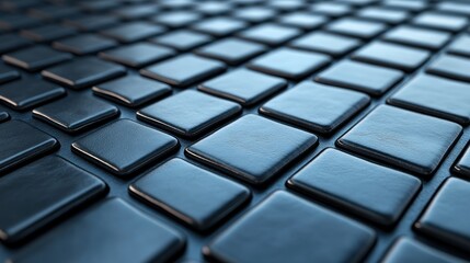 Close-up view of a grid of dark-gray squares