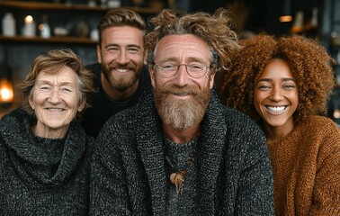 Personas diversas e inclusivas de diferentes etnias y culturas. Todas juntas, sonr&iacute;en.