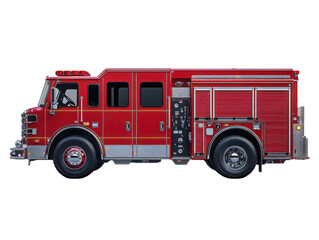A red fire truck with the words King County Fire Department on the side