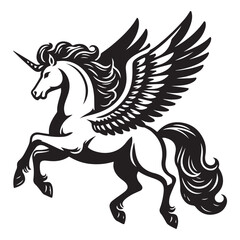 Pegasus mythological winged horse vector image